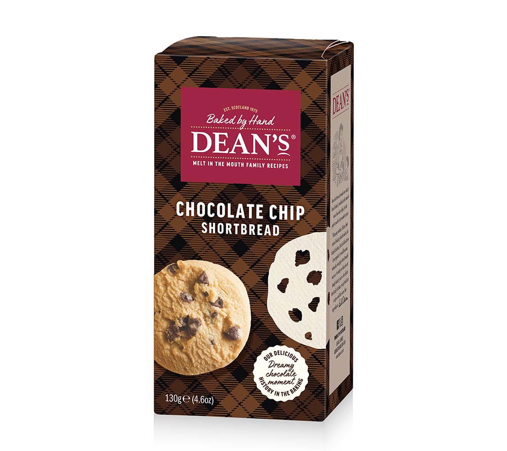 Choc Chip Rounds Shortbread von Dean's kaufen | Schottisches Buttergebäck | Ideal zu Tee, Kaffee | EU-weiter Versand