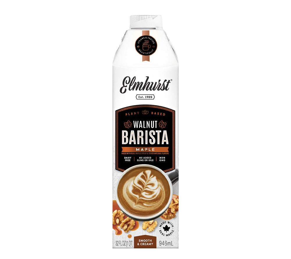 Barista Maple Walnut Milk von Elmhurst kaufen | Gourmet vegane Milchalternativen | Inkl. Mandel, Hafer, Cashew, Ahorn, Walnuss | Perfekt für Kaffee, Smoothies, Brei, Desserts | EU Versand