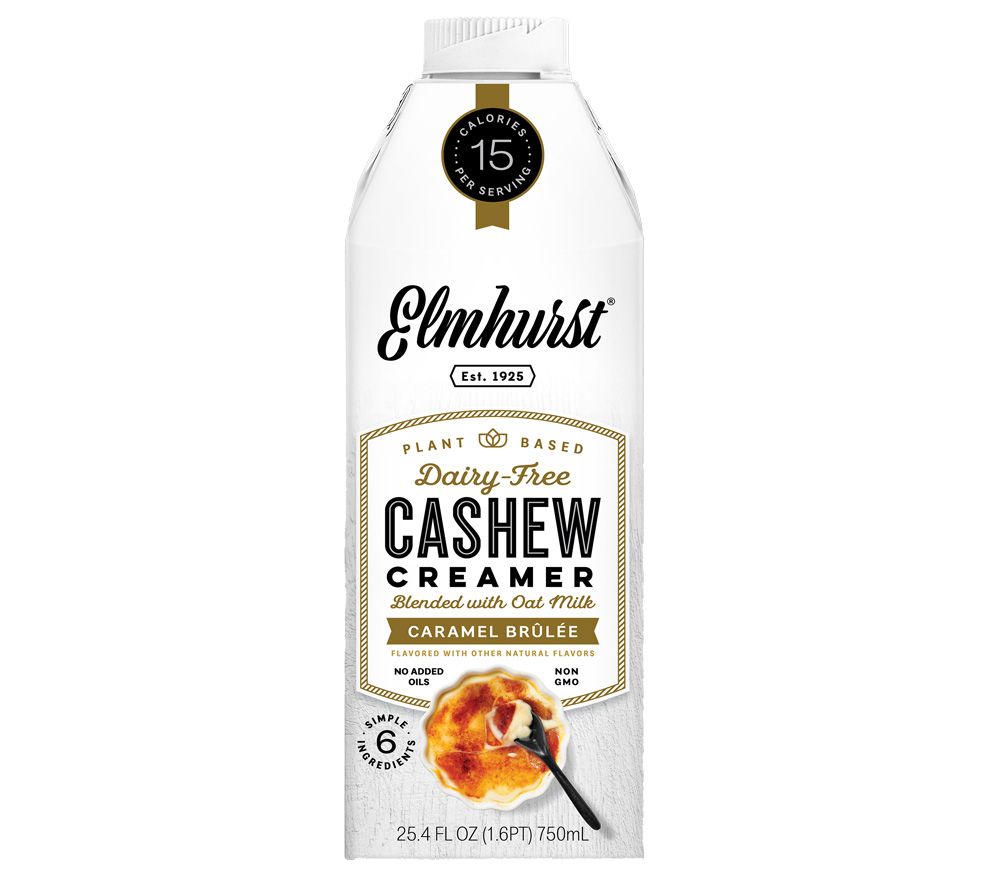 Caramel Brûlée Cashew Creamer von Elmhurst kaufen ☆ Sanfte Cremigkeit ☆ Geschmack von geröstetem Karamell ☆ 100 % pflanzlich ☆ internationaler Versand