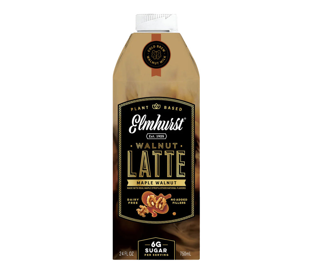 Maple Walnut Latte von Elmhurst kaufen | veganer, glutenfreier Walnussdrink mit Ahornsirup und Kaffee | Heiß oder kalt genießen| EU Versand