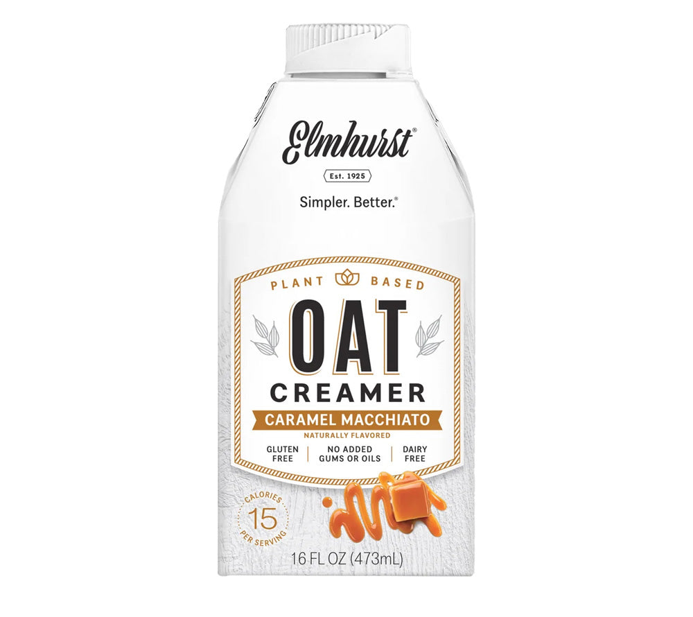 Caramel Macchiato Oat Creamer von Elmhurst kaufen | Gourmet vegane Milchalternativen | Inkl. Mandel, Hafer, Cashew, Ahorn, Walnuss | Perfekt für Kaffee, Smoothies, Brei, Desserts | EU Versand