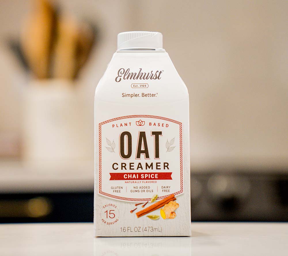 Chai Spice Oat Creamer von Elmhurst kaufen | Gourmet vegane Milchalternativen | Inkl. Mandel, Hafer, Cashew, Ahorn, Walnuss | Perfekt für Kaffee, Chai, Smoothies, Brei, Desserts | EU Versand