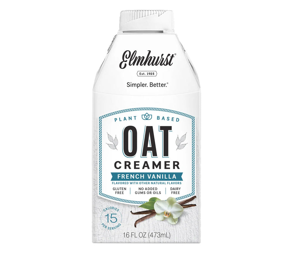 French Vanilla Oat Creamer von Elmhurst (473 ml) kaufen | Gourmet vegane Milchalternativen | Inkl. Mandel, Hafer, Cashew, Ahorn, Walnuss | Perfekt für Kaffee, Smoothies, Brei, Desserts | EU-Versand