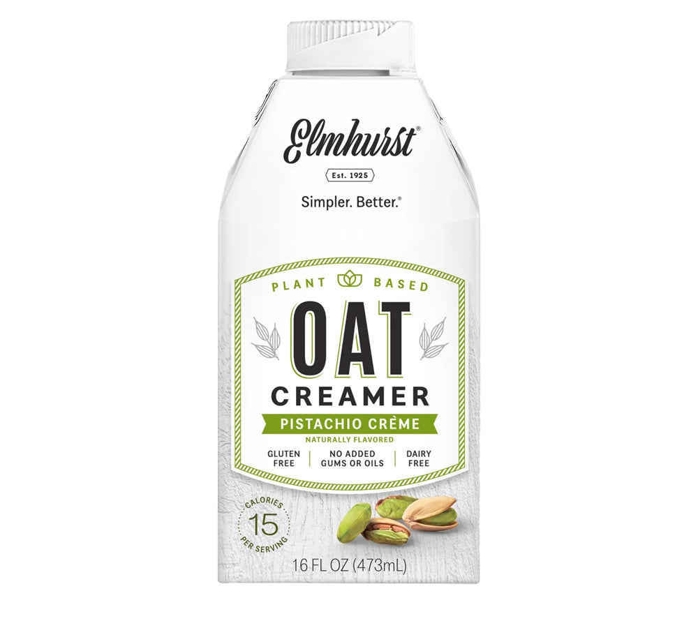 Pistachio Creme Oat Creamer von Elmhurst kaufen | Gourmet vegane Milchalternativen | Inkl. Mandel, Hafer, Cashew, Ahorn, Walnuss | Perfekt für Kaffee, Smoothies, Brei, Desserts | EU Versand