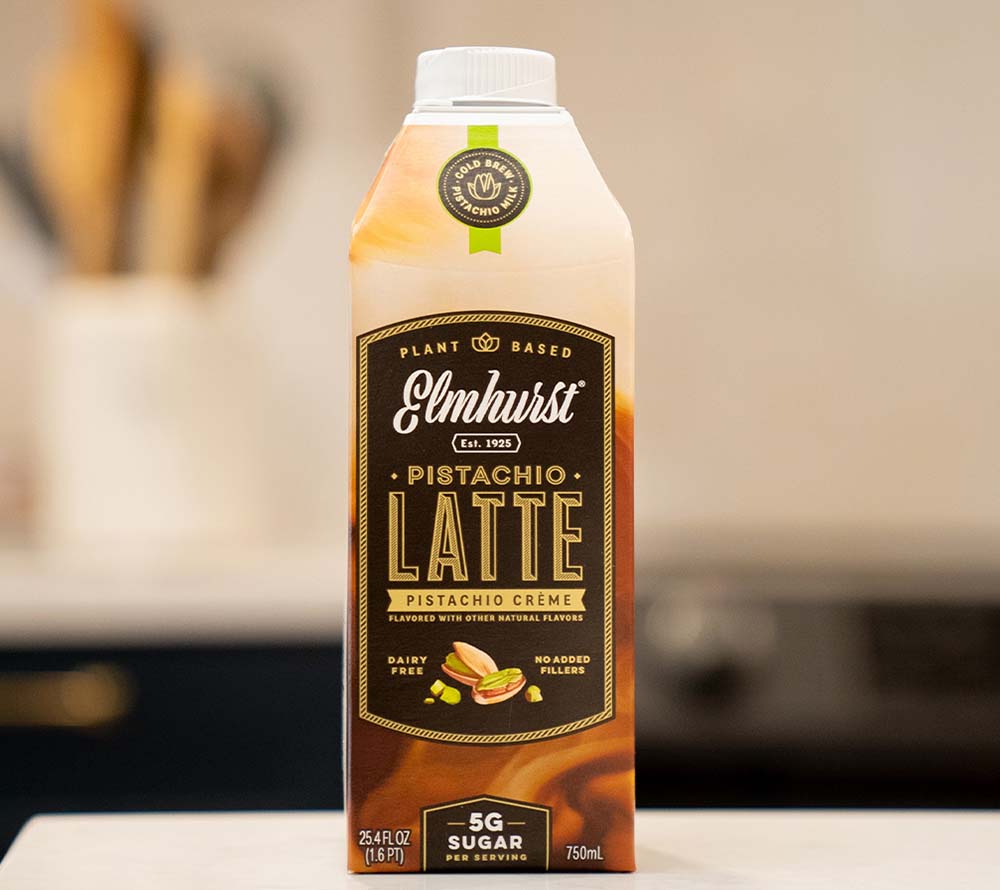 Pistachio Creme Latte von Elmhurst kaufen | Gourmet vegane Milchalternativen | Inkl. Mandel, Hafer, Cashew, Ahorn, Walnuss | Perfekt für Kaffee, Smoothies, Brei, Desserts | EU Versand