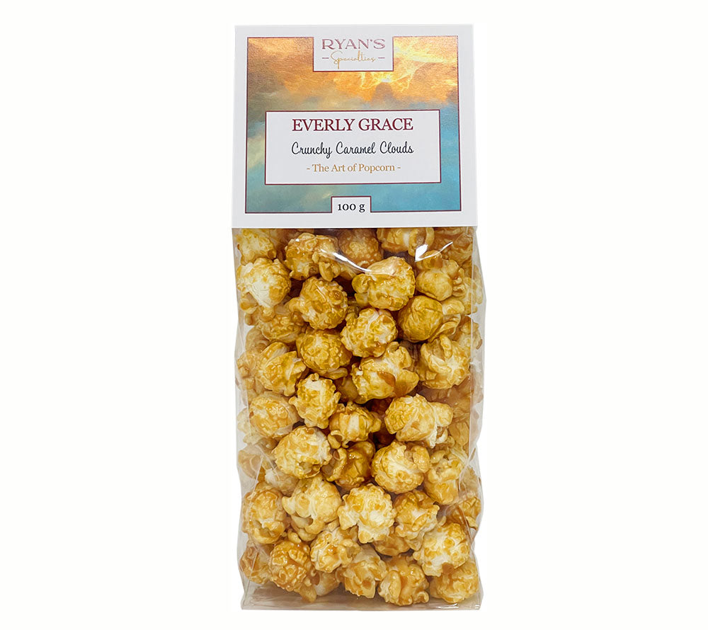 Crunchy Caramel Clouds Popcorn Everly Grace - zum Snacken, für Party - frisch aus der Augsburger Popcornmanufaktur