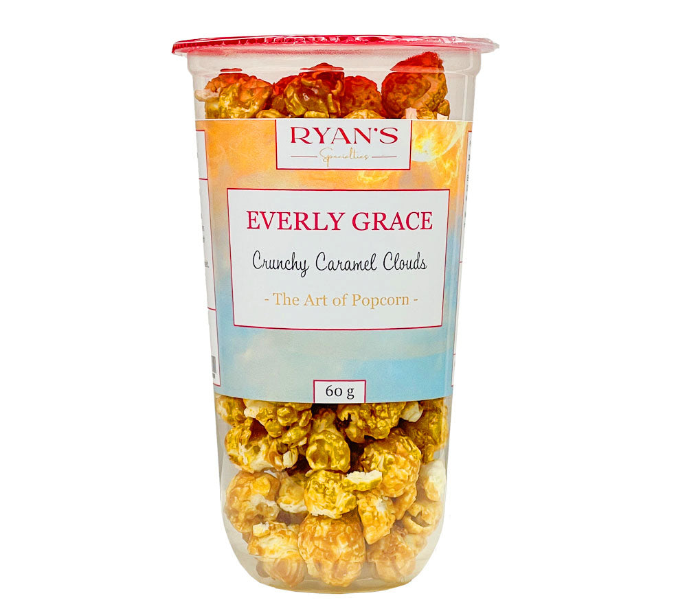 Everly Grace Popcorn Cup - Crunchy Caramel Clouds 60 g kaufen ☆ Mit knusprigem Karamell und Bourbon Vanille ☆ Der perfekte Snack