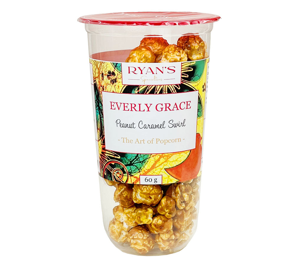 Everly Grace Popcorn Cup - Peanut Caramel Swirl 60 g kaufen ☆ Mit Karamell und ERdnussbutter ☆ Der perfekte Snack ☆ Mehr Sorten ☆ Jetzt probieren!