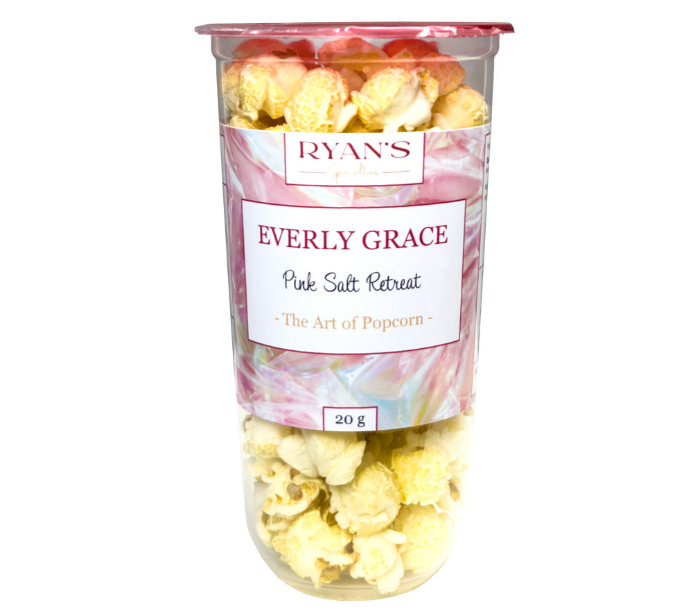 Everly Grace Popcorn - Pink Salt Retreat kaufen ☆ Mit Avocadoöl und pinkem Himalayasalz ☆ Der perfekte Snack ☆ Mehr Sorten ☆ Jetzt probieren!