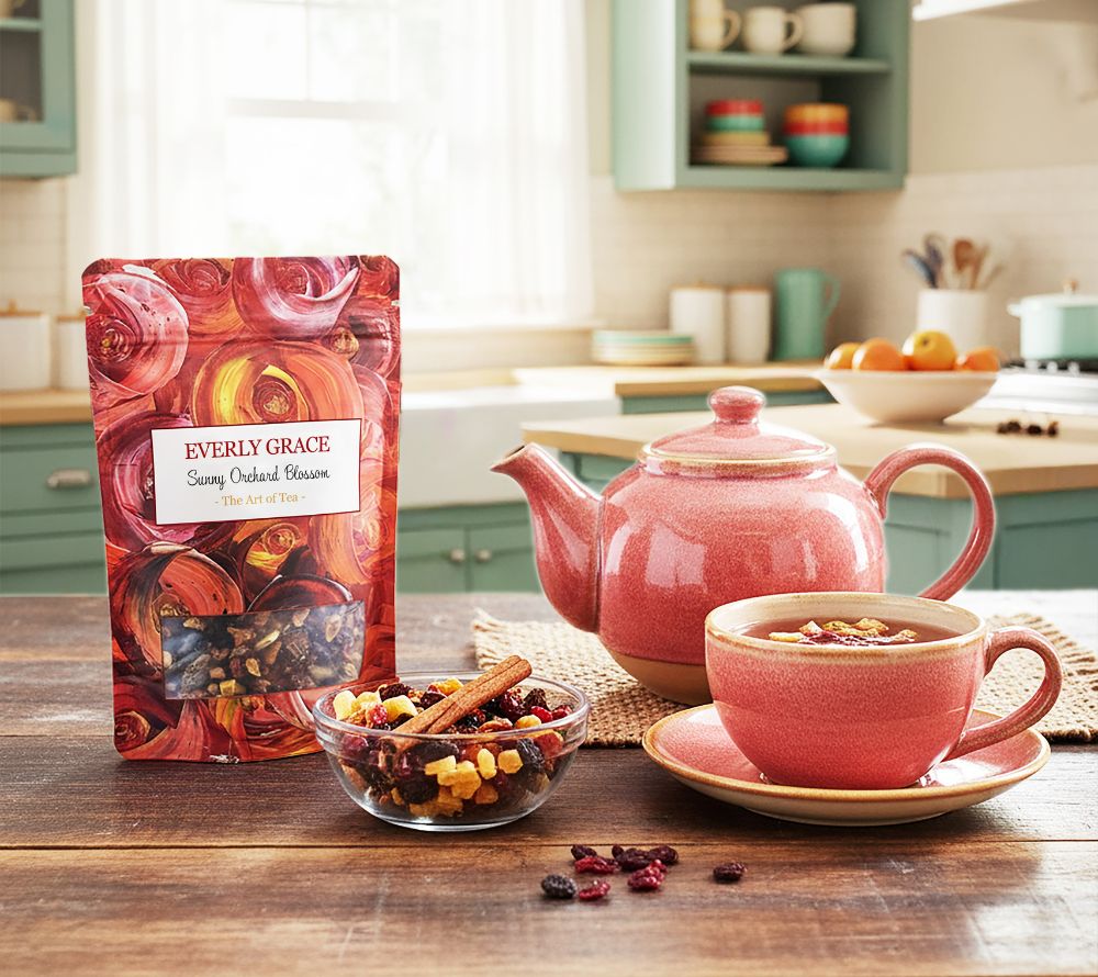 Everly Grace Sunny Orchard Blossom – Bio-Früchtetee mit Cranberry, Apfel & Hibiskus