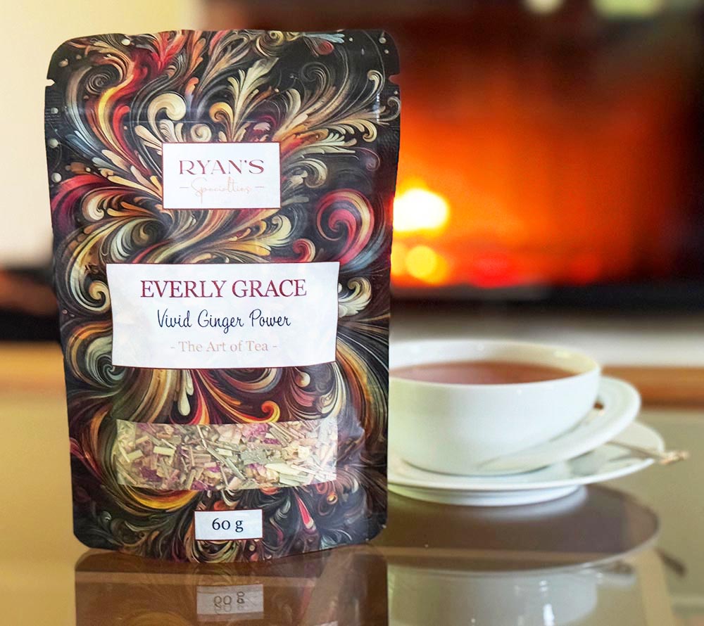 Everly Grace Vivid Ginger Power Tee kaufen | koffeinfreier Bio-Tee ohne Aromen | Kräutertee mit Ingwer | Eine verführerische Teemischung für luxuriöse Genussmomente!