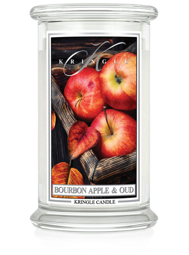Large Bourbon Apple & Oud (22 oz-Glas, 2-Docht) kaufen - die perfekte Herbstkerze ✚ Große Auswahl, beste Qualität, Made in USA ✚ EU-Versand ✚ Jetzt den Duft des Herbstes entdecken!