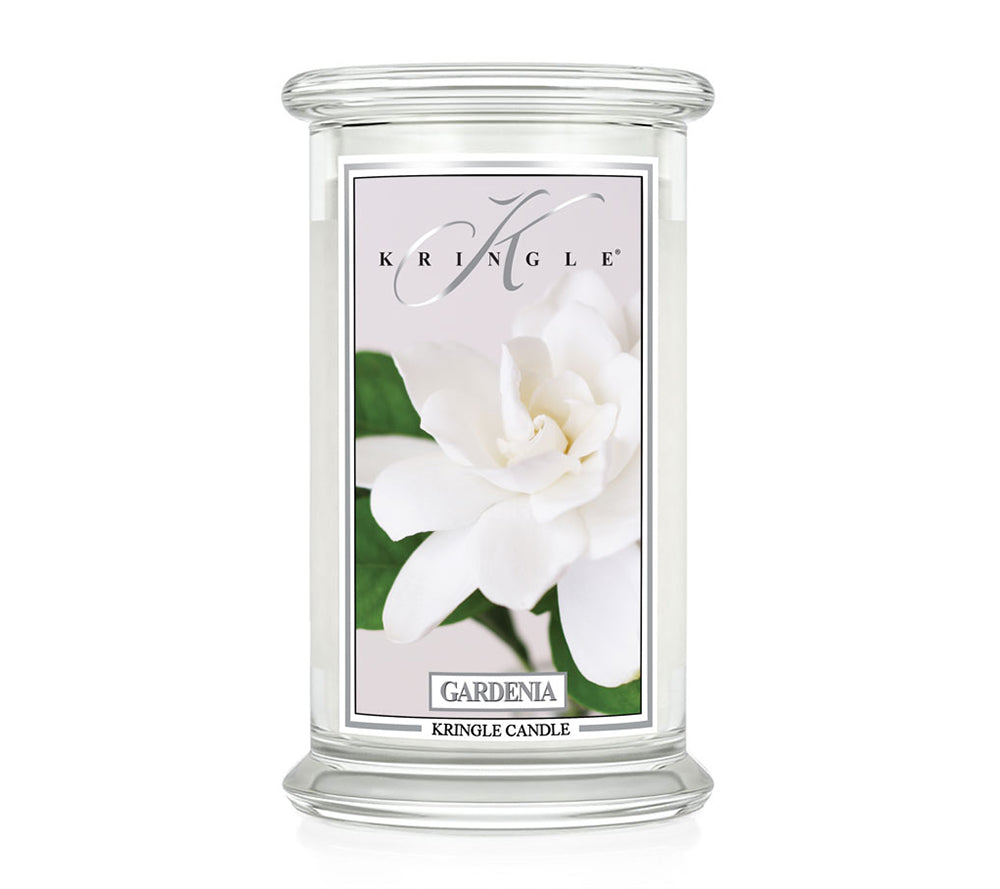 Large Gardenia (22 oz-Glas, 2-Docht) Gardenia Duftkerze von Kringle Candle ✚ Kringle Candle ✚ natürliche Düfte ✚ Große Auswahl ✚ Made in USA ✚ Weltweiter Versand