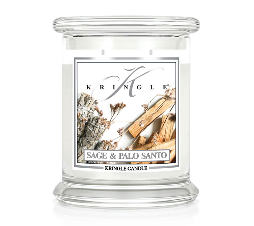 Medium Sage & Palo Santo (14.5 oz-Glas, 2-Docht) ✚ Kringle Candle ✚ natürliche Düfte ✚ Große Auswahl ✚ Made in USA ✚ Weltweiter Versand