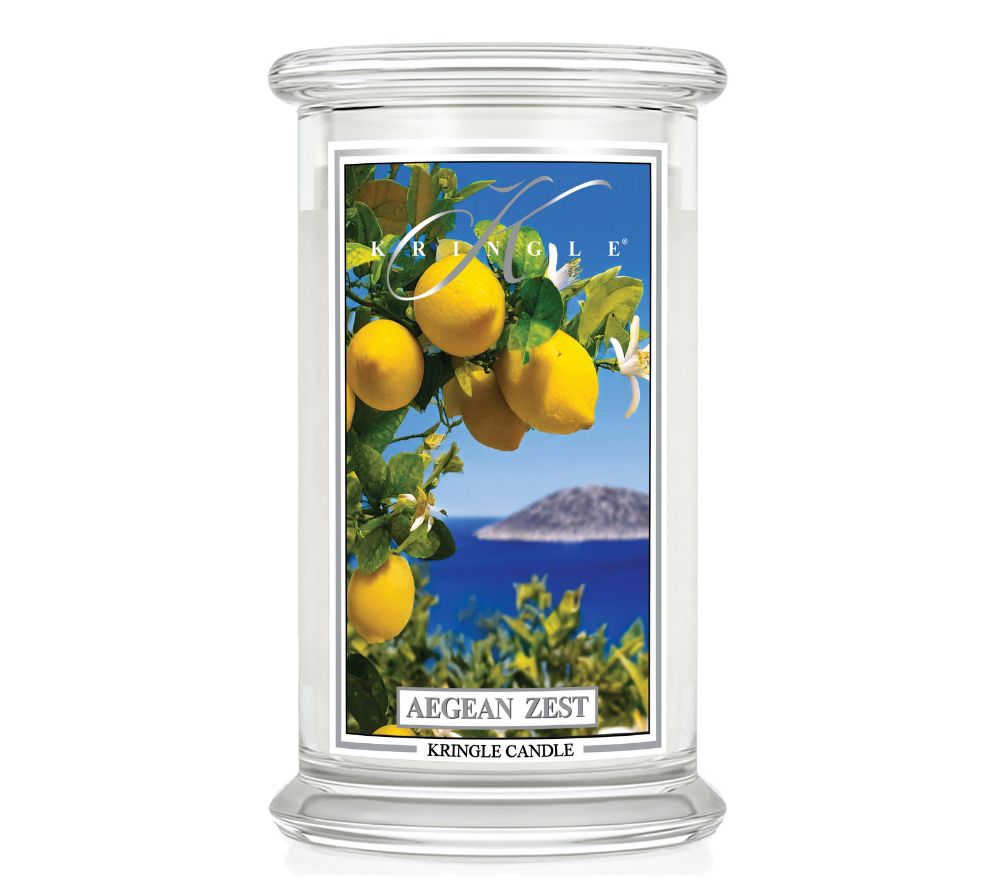 Aegean Zest Duftkerze von Kringle Candle kaufen | Zitrusfrüchte vereint Blütennoten | Mediterrane Leichtigkeit & Eleganz | Europaweiter Versand | Jetzt bestellen!