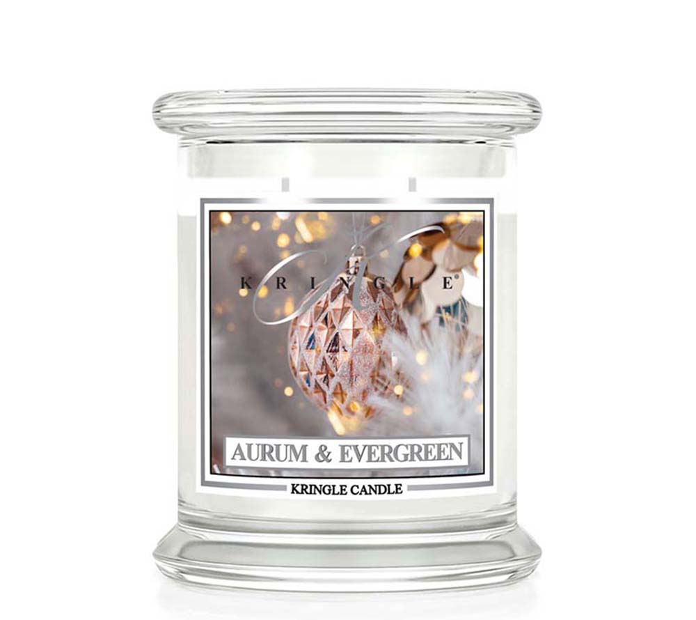 Aurum & Evergreen Kringle Candle Medium Duftkerze von American Heritage