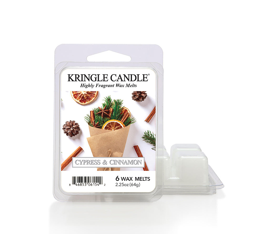 
                  
                    Wax Melts Cypress & Cinnamon, 6er Pack kaufen ✚ Kringle Candle ✚ Große Auswahl ✚ Made in USA ✚ Weltweiter Versand
                  
                