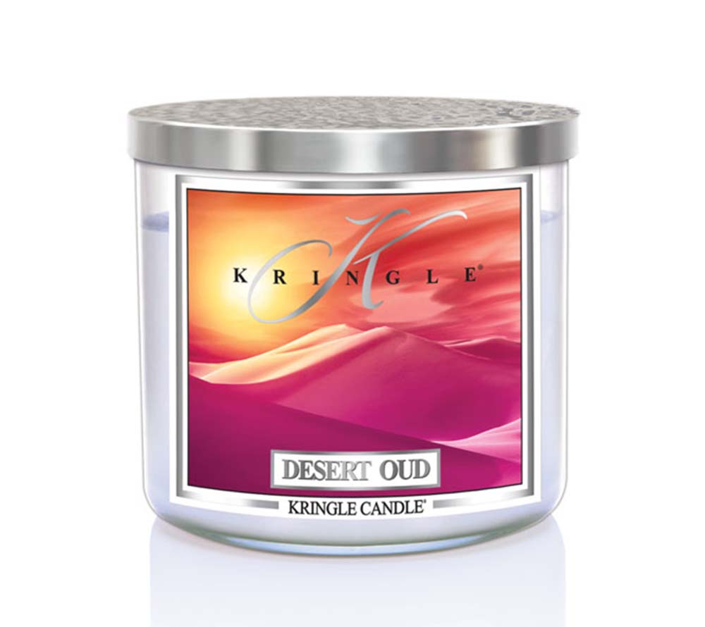 Mit der Duftkerze Desert Oud von Kringle Candle erleben Sie den Zauber von Tausend und einer Nacht direkt in Ihrem Zuhause.