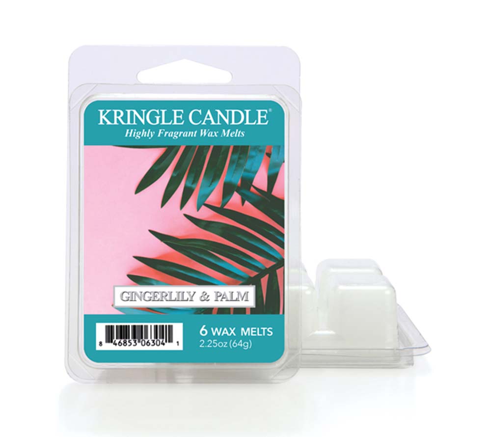 Die Duftkerze Gingerlily & Palm von Kringle Candle entführt Sie in die entspannende Atmosphäre tropischer Sandstrände.