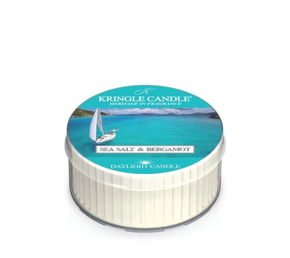 Sea Salt & Bergamot Duftkerze von Kringle Candle kaufen | Bergamotte, Orange & Petitgrain | Raffinesse der Meeresbrise | Europaweiter Versand | Jetzt bestellen!