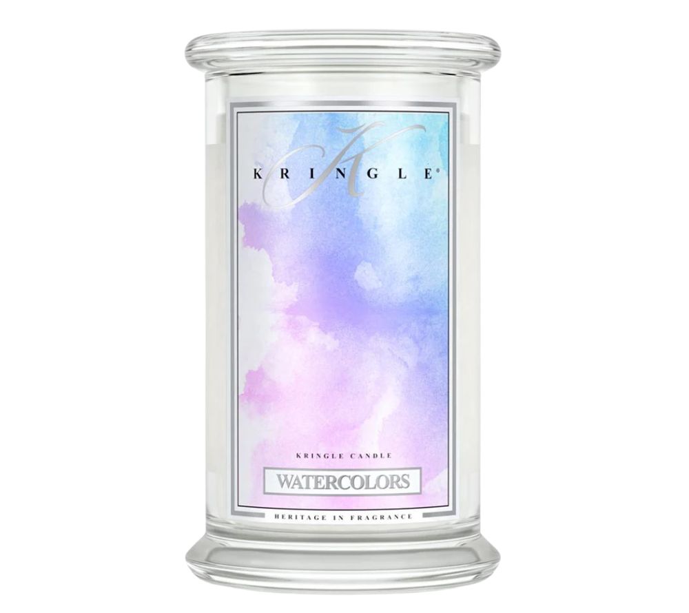 Kringle Candle Große Classic Candle Watercolors ☆ Duftkerze Watercolors ♥ Frischer & Fruchtiger Duft ♥ Für den Sommer ♥ Sorgt für eine warme Atmosphäre ♥ Importiert aus den USA » Jetzt schnuppern! 