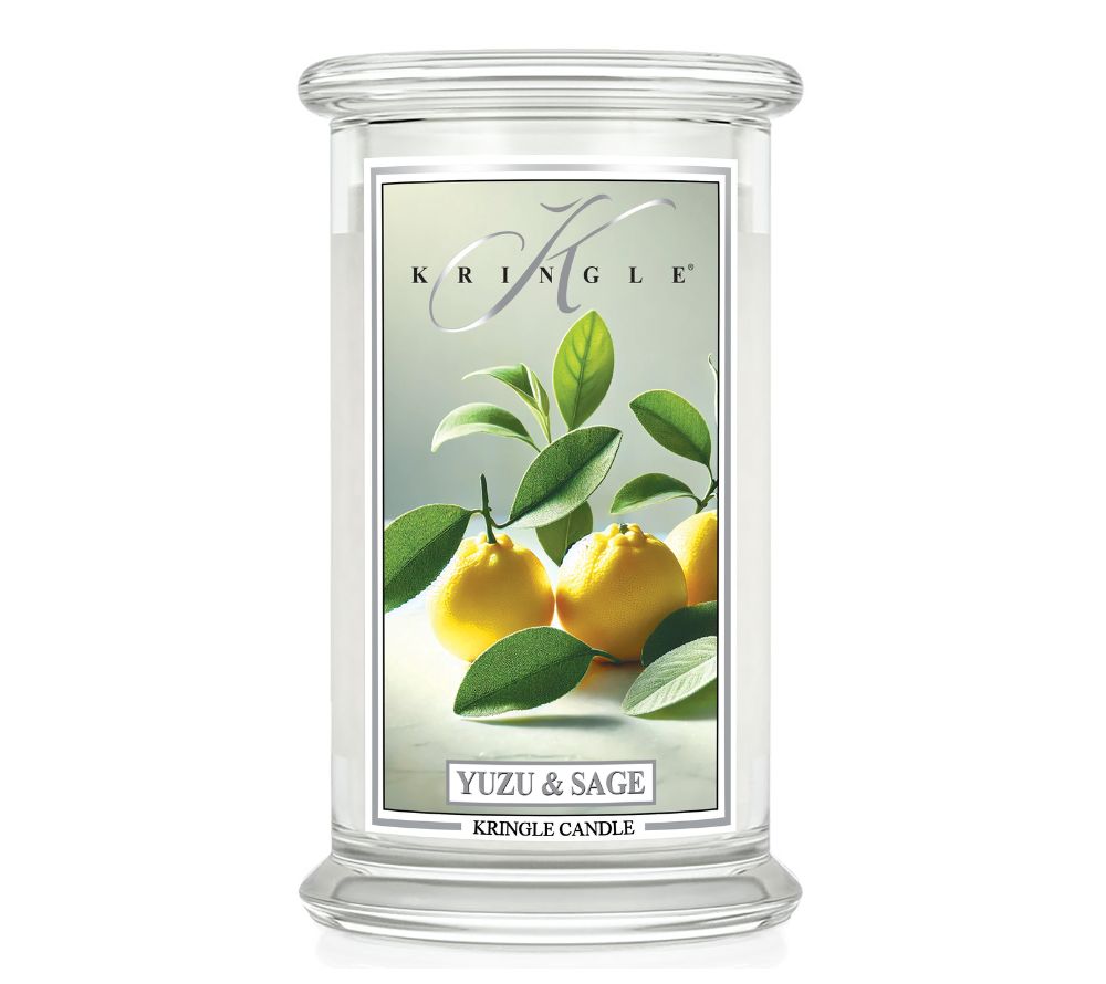 Yuzu & Sage Duftkerze von Kringle Candle kaufen | Mischung aus Zitrus- & Kräuternoten | für Momente der Entspannung | Europaweiter Versand | Jetzt bestellen!
