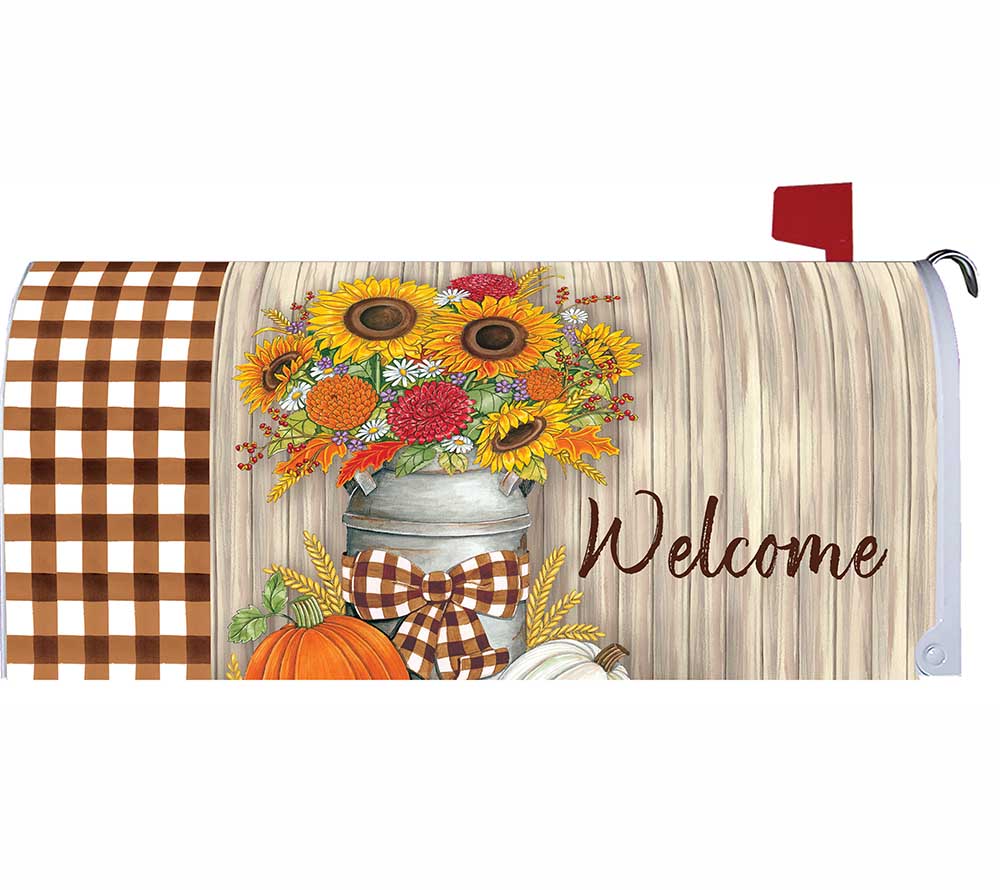 Herbstliches Welcome-Mailbox Cover mit Sonnenblumen von American Heritage