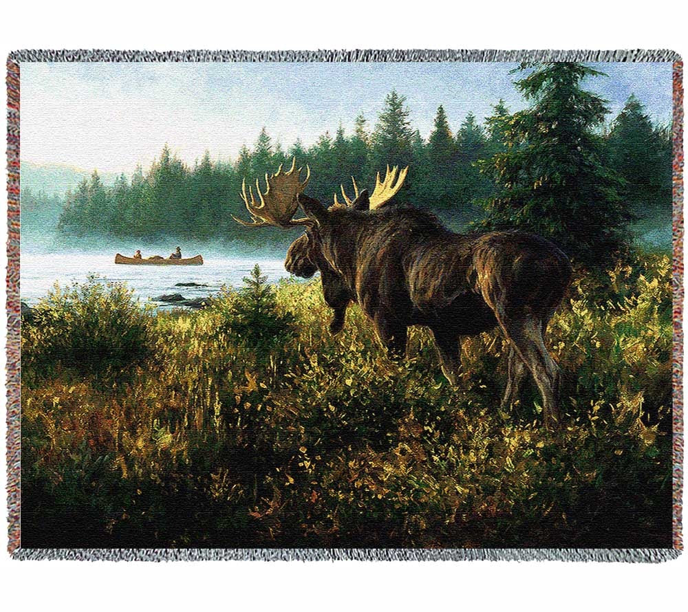 Moose Gewebte Baumwolldecke von Pure Country Weavers ☆ aus 100% Baumwolle gewebt ☆ Made in USA ☆ Jetzt entdecken!