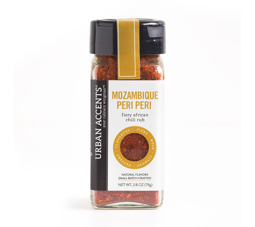 Feurig- scharf: Die Gewürzmischung Mozambique Peri Peri besteht aus gemahlenen Chilischoten, Paprika sowie sechs weiteren Gewürzen und Kräutern.