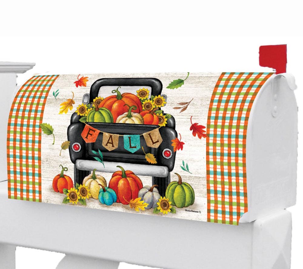 Pumpkin Truck Mailbox Cover - Design für Ihren US-Briefkasten bestellen ☆ Mit Magneten für magnetische US-Briefkästen ☆ Mehr Sorten!