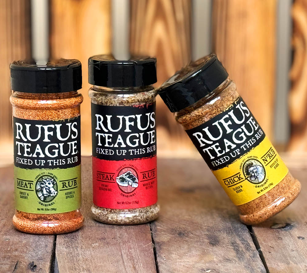 Rufus Teague Variety Rub Set - BBQ-Gewürzset mit 3 Sorten ☆ Aus Amerika ☆ Für Grill und BBQ ☆ Jetzt probieren!