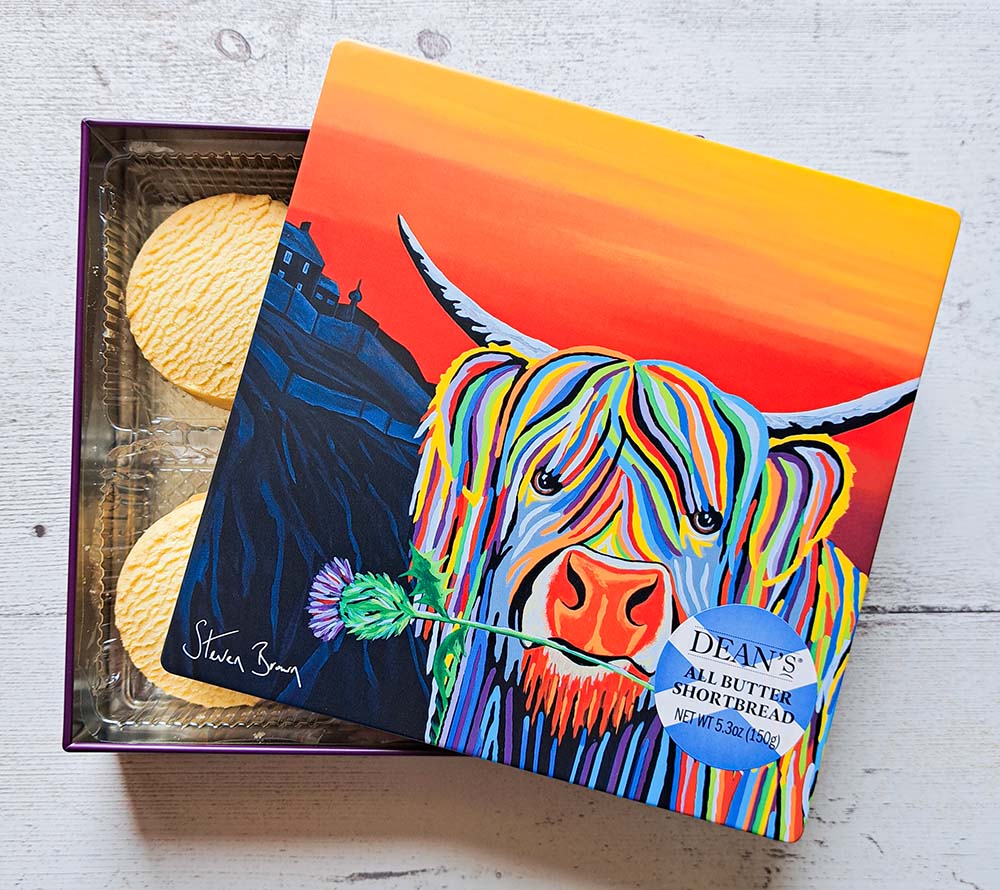 Auld Scottie McCoo All Butter Shortbread Tin von Dean's kaufen | Schottisches Buttergebäck | Ideal zu Tee, Kaffee | EU-weiter Versand