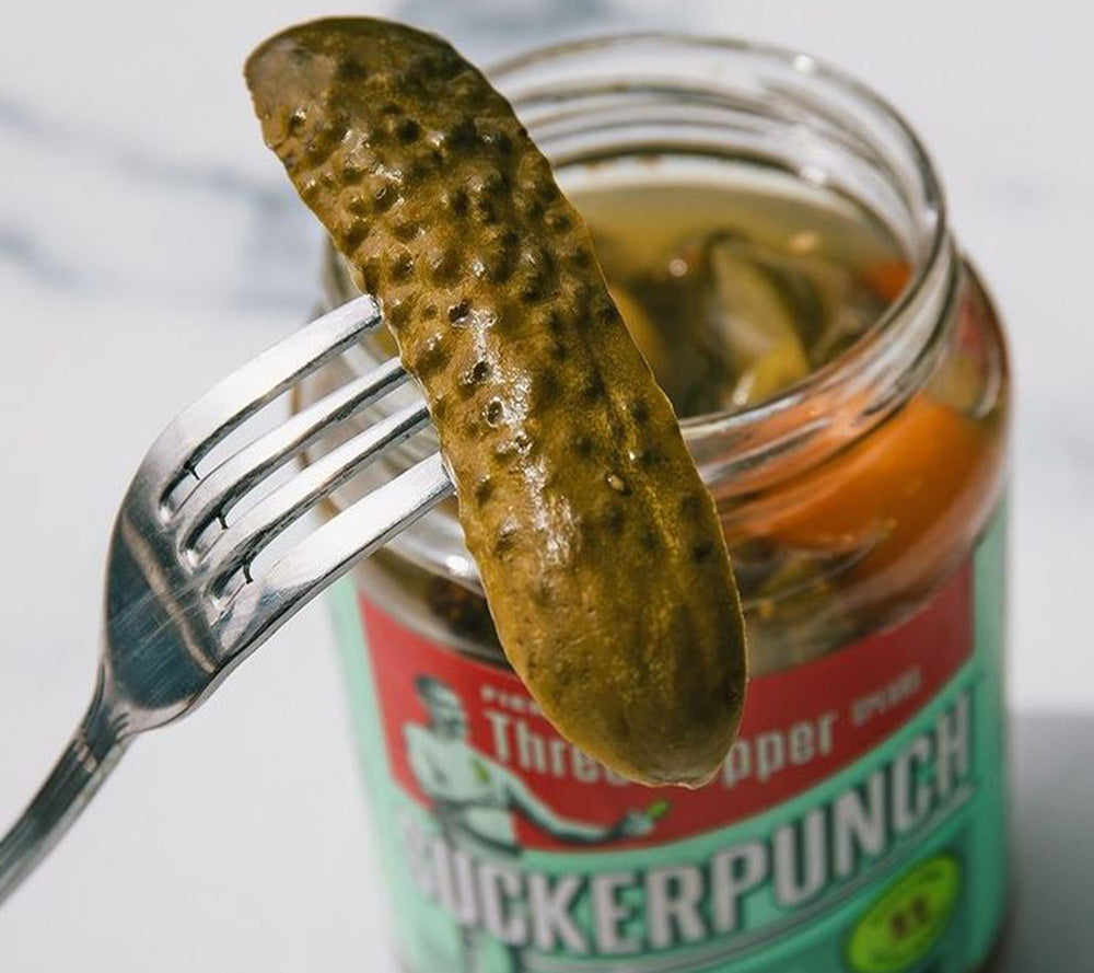 Pickles - Three Pepper Spears Jar von SuckerPunch ☆ Extra scharf mit 3 Sorten Chilis ☆ Ein Muss auf jedem Burger