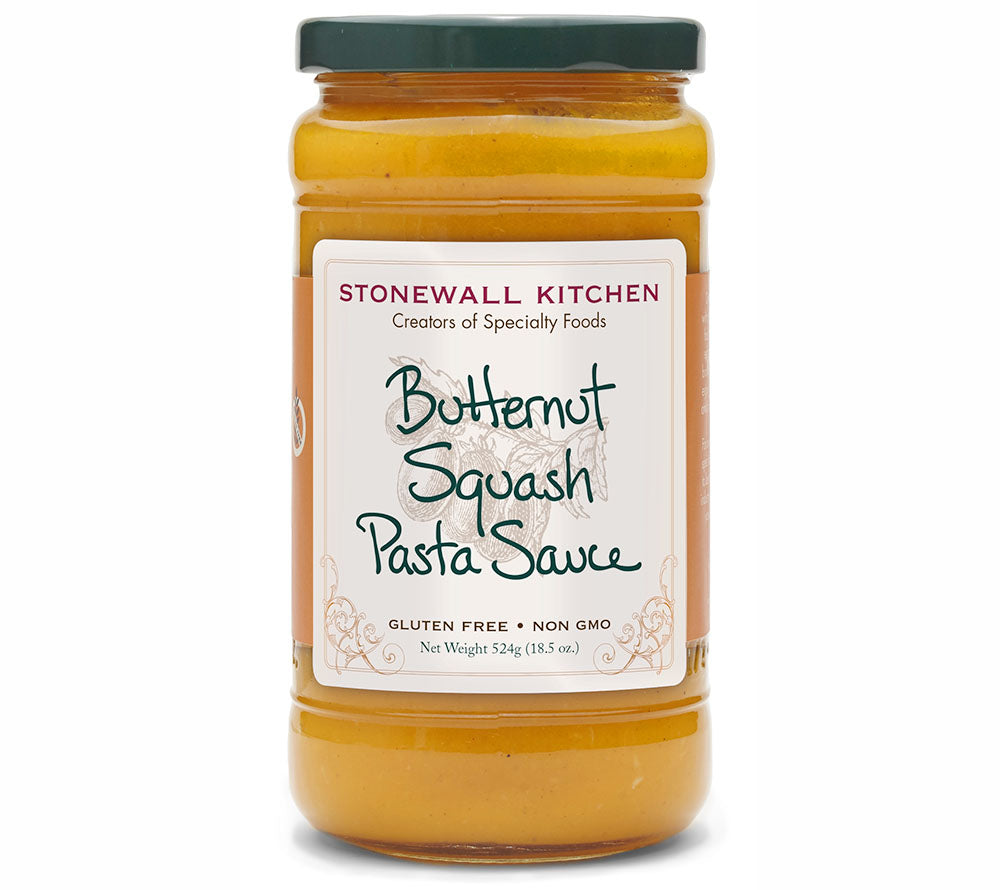 Butternut Squash Pasta Sauce von Stonewall Kitchen kaufen ☆ Mit Kürbis, Äpfel und braunem Zucker ☆ Für Ravioli, Pasta und als Dip ☆ Jetzt probieren!