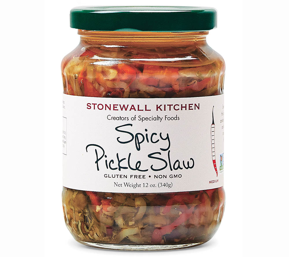 Spicy Pickle Slaw von Stonewall Kitchen kaufen ☆ Mit Gurken, Zwiebeln und Paprika ☆ Ein Klassiker für Hot Dogs und Sandwiches ☆ Jetzt probieren!