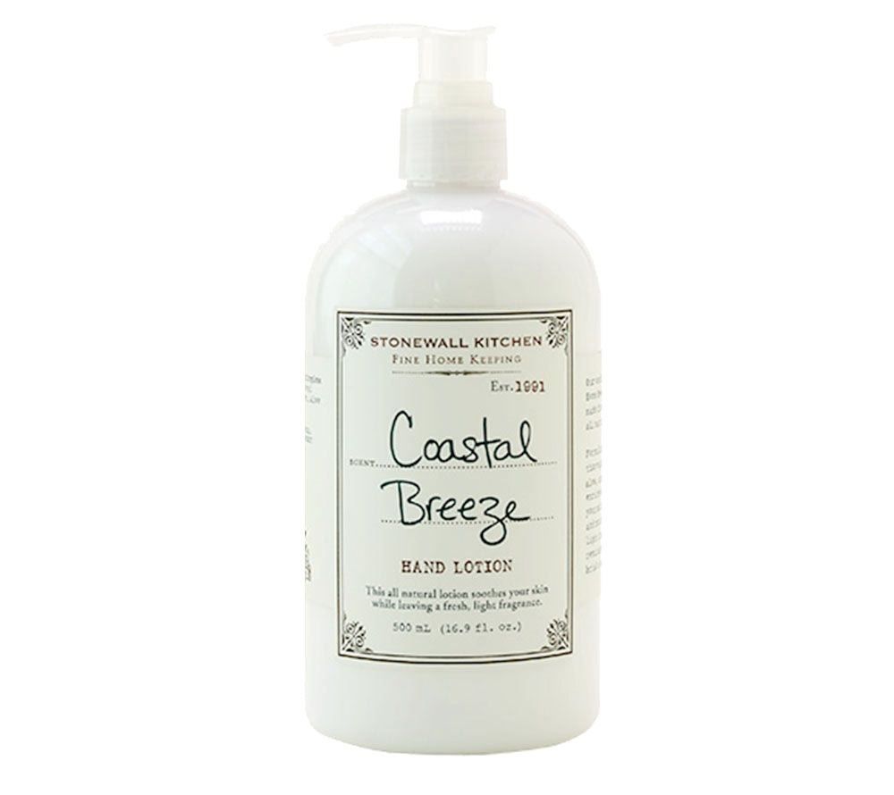 Coastal Breeze Hand Lotion von Stonewall Kitchen - feuchtigkeitsspendend mit Sheabutter, Aloe und Vitaminen.