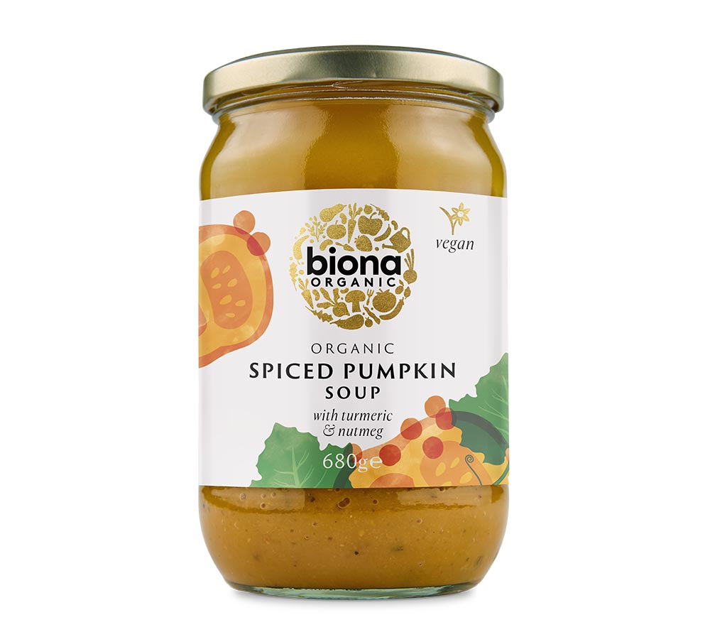 Spiced Pumpkin Soup von Biona Organic kaufen ✚ Bio-Zutaten ✚ Perfekt für wärmende Abende ✚ Made in UK ✚ EU-Versand