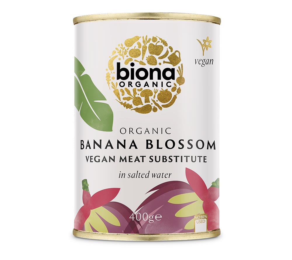 Banana Blossom von Biona Organic kaufen | vielseitige gesunde vegane Fleischalternative | Perfekt für vegane Currys, Pfannengerichte | Jetzt bestellen