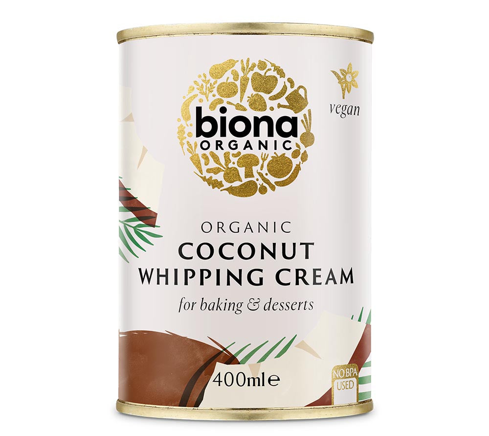 Coconut Whipping Cream von Biona Organic kaufen | milchfreie vegane Kokos-Schlagsahne | Perfekt für Desserts, Kuchen, Backwaren | jetzt bestellen