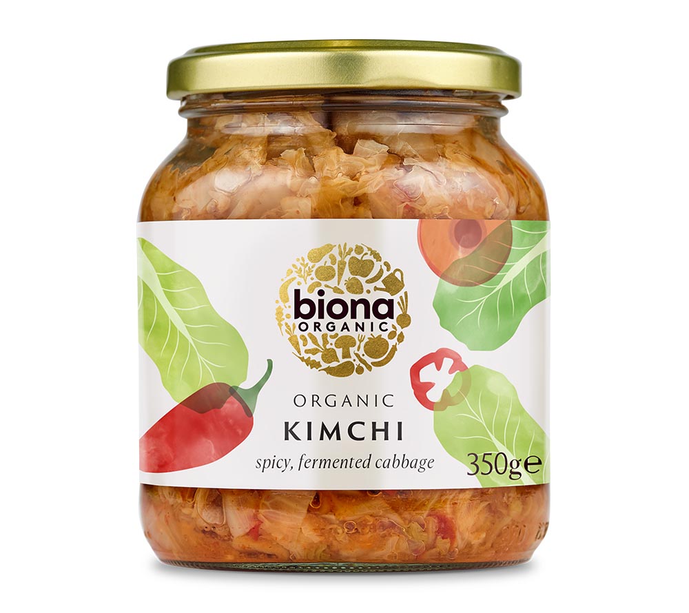 Kimchi von Biona Organic kaufen ✚ würzig-scharfes, knackiges Gemüse ✚ Vielseitige Beilage ✚ EU-Versand