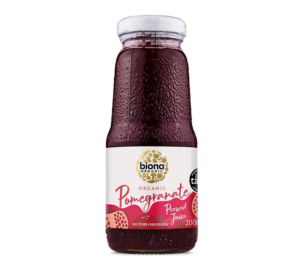 Pomegranate Juice von Biona Organic kaufen | 100% Bio-Fruchtsaft | Perfekt zum Frühstück, als Sommerdrink, für Cocktail-Mixe | Jetzt bestellen