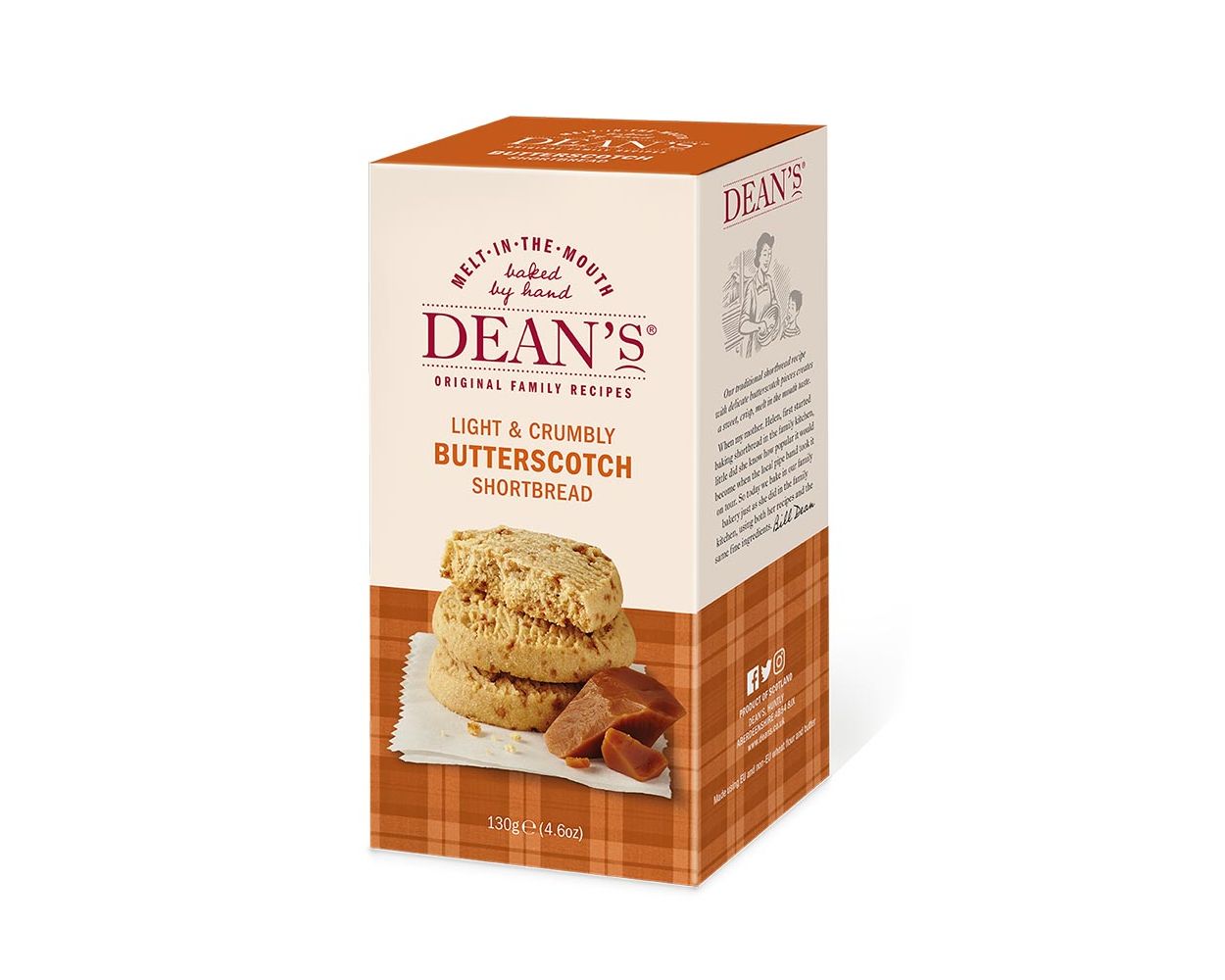 Butterscotch Rounds Shortbread von Dean's (130 g)